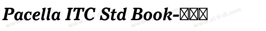 Pacella ITC Std Book字体转换